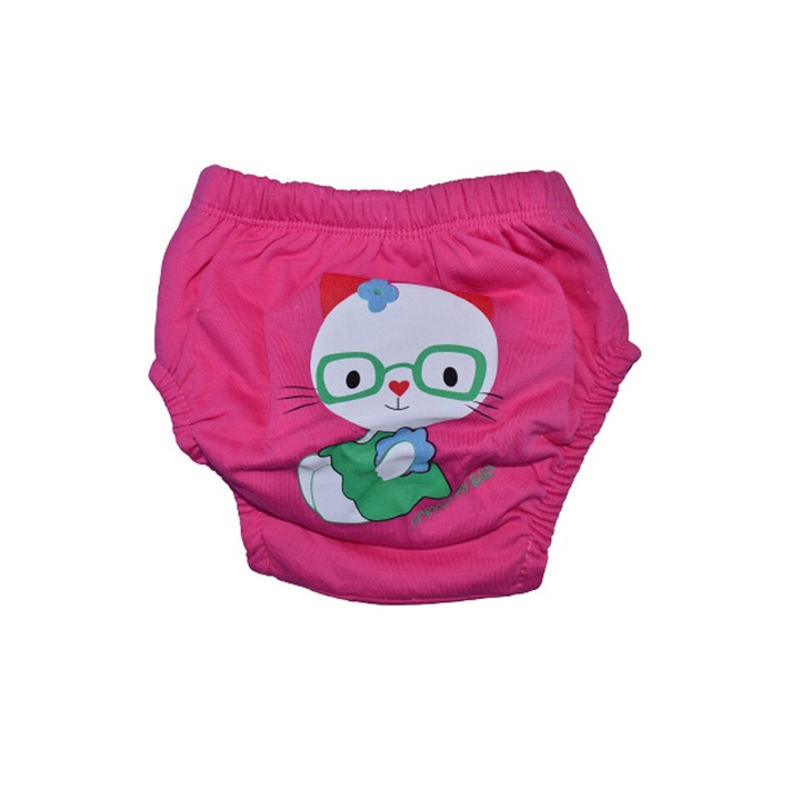 Chiloti de trecere la olita refolosibili pentru fete Mini Junior POS21-9, Roz 3-4 ani