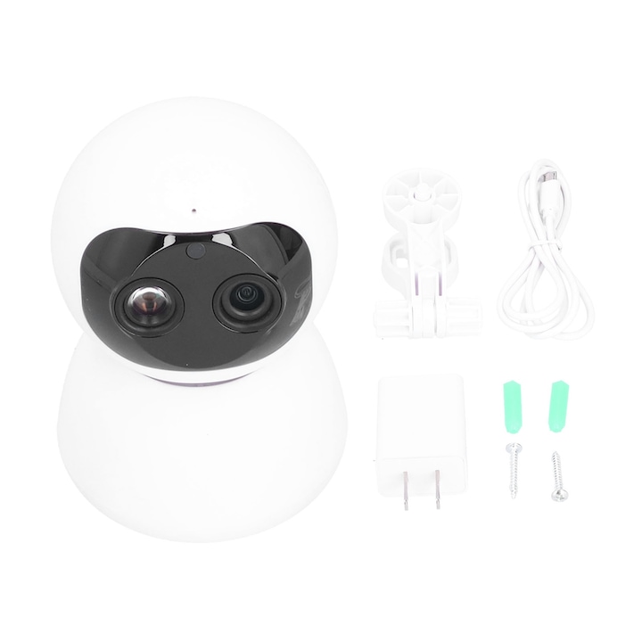 Camera de supraveghere PTZ Jormftte, 1080P, WiFi, 355° rotire, doua cai audio, IP66, pentru exterior