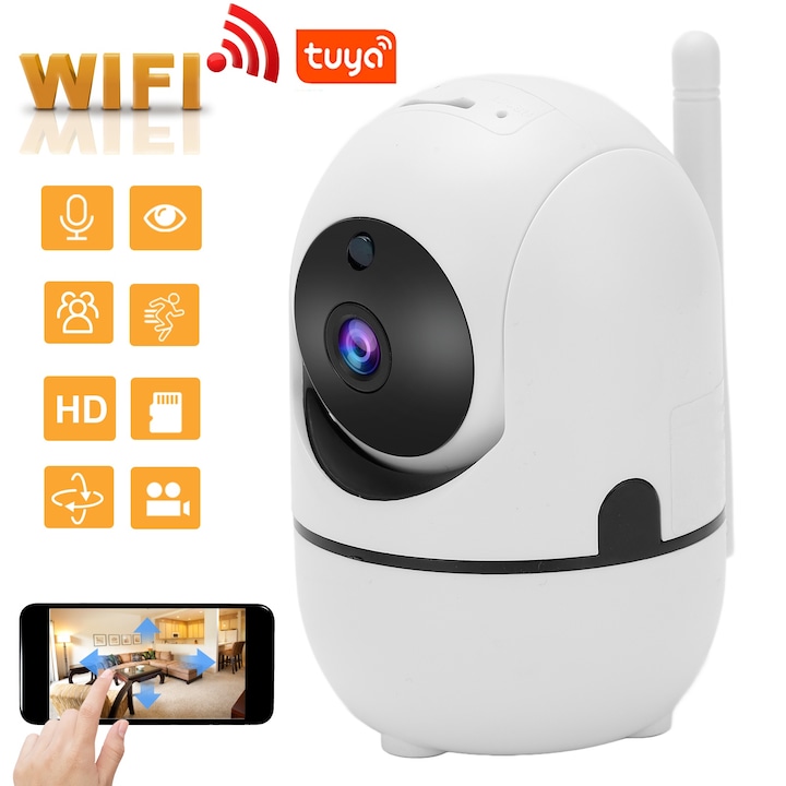 Camera de supraveghere Jormftte, duala, 2MP, noapte cu infrarosu, audio bidirectional, 100-240V