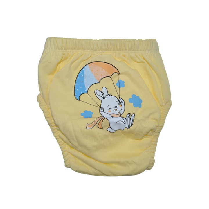 Chiloti de trecere la olita refolosibili pentru copii Mini Junior POS13-9, Galben 3-4 ani