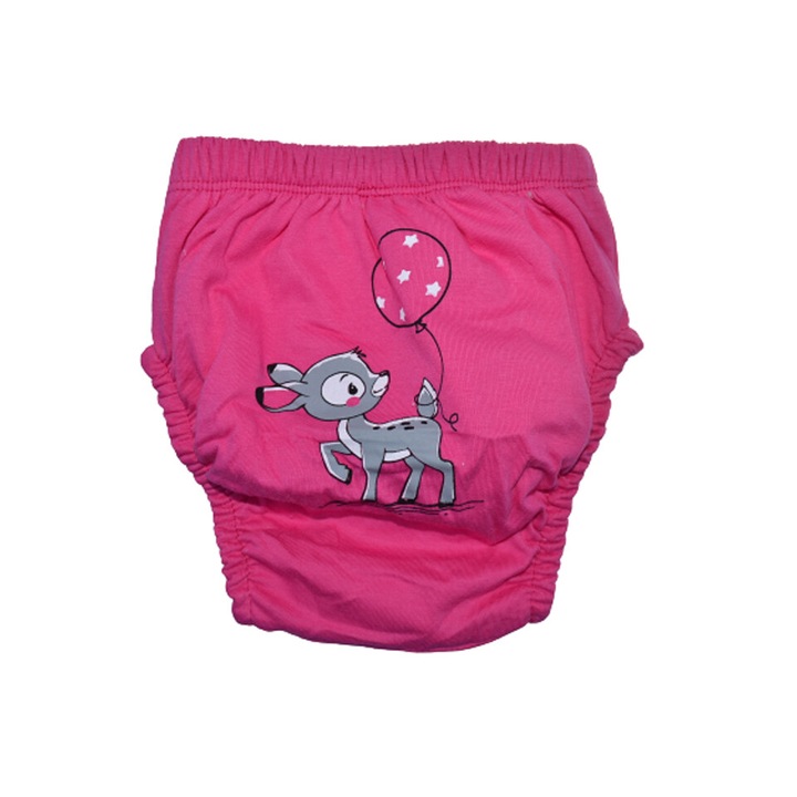Chiloti de trecere la olita refolosibili pentru fete Mini Junior POS19-9, Fucsia 3-4 ani