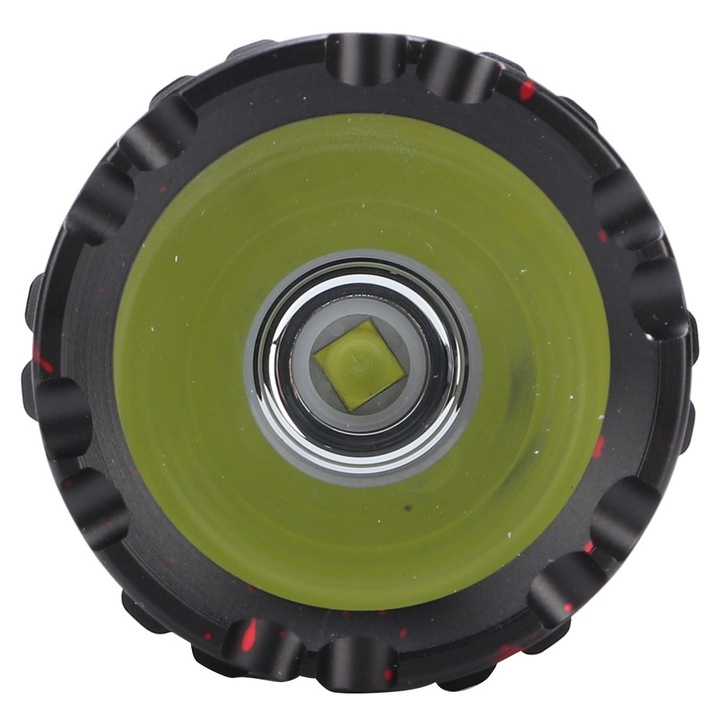 LED фенер, longziming, алуминий, 5 режима, водоустойчив, черно-червен, 5.5x5.5x18.5cm