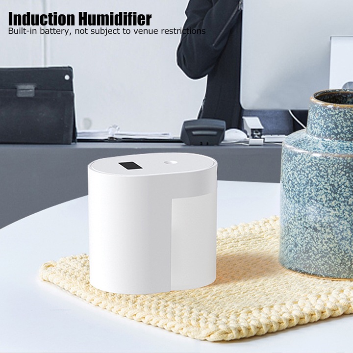 Hordozható párásító, Longziming, automata, fehér, 6x7,6x8,4cm, tartálykapacitás 100ml