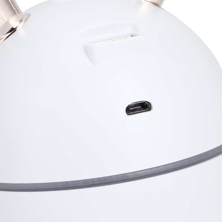 Mini hordozható párásító, longziming, 320ml, műanyag, 9.2x9x15.3cm, világítással