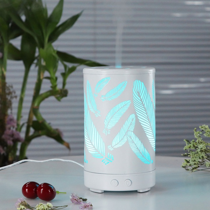 Longziming párásító, fehér, 9x16cm, tartálykapacitás 100ml, otthoni használatra