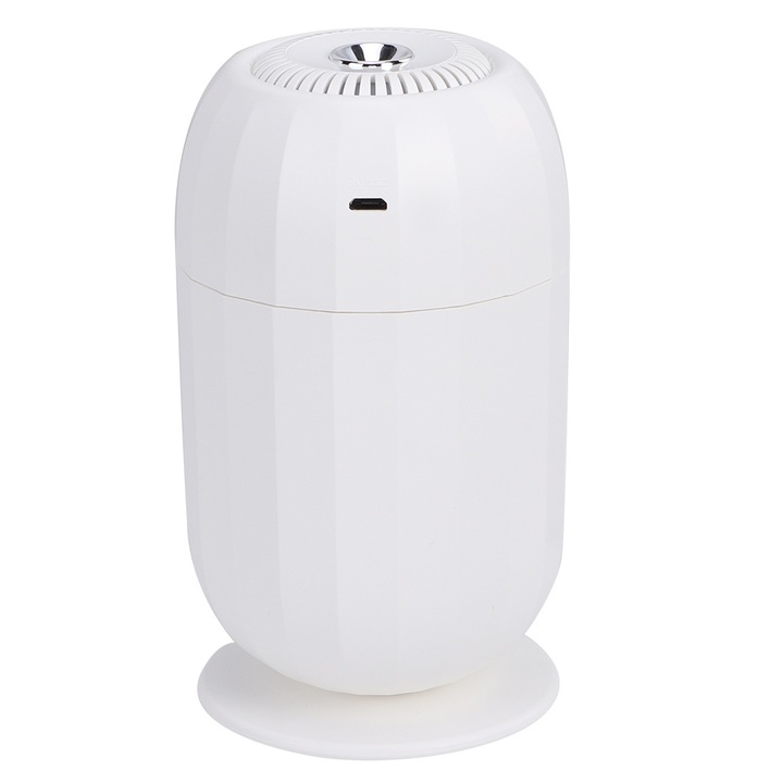 Mini USB párásító, longziming, fehér, 300ml, 14x8x8cm