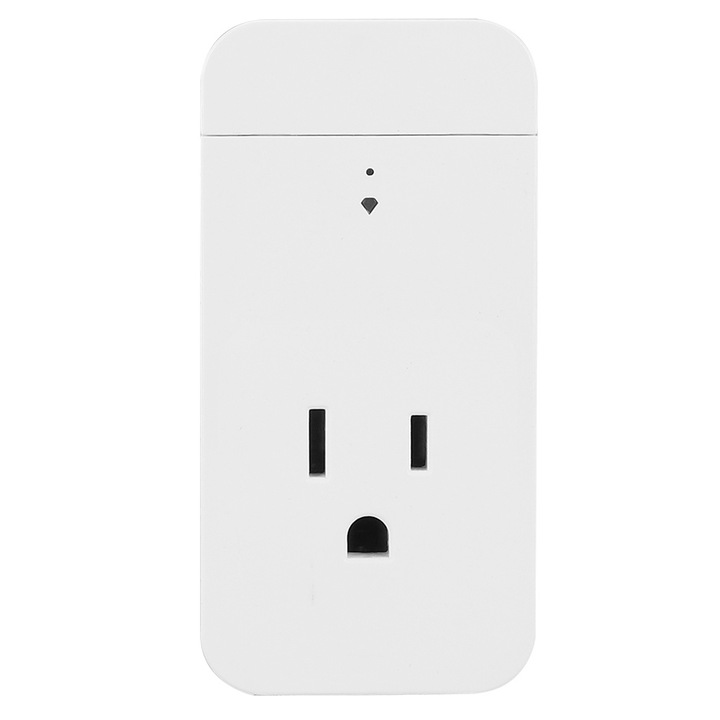 Smart WiFi контакт, longziming, бял, 8.5x5.3x4.2cm, защита от претоварване