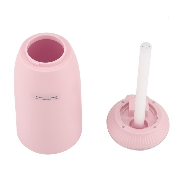 350ml Divatos USB párásító Mini hordozható diffúzor irodai autó levegő párásításához (rózsaszín)