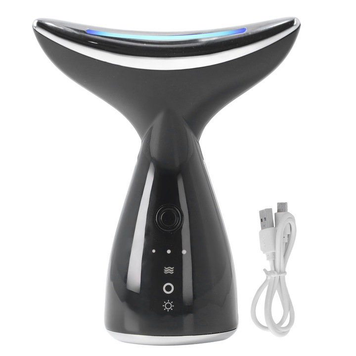 Масажор за шия Bizaical, с топла компресия, 3 LED светлини, 3 режима на интензивност, 10x8.5cm