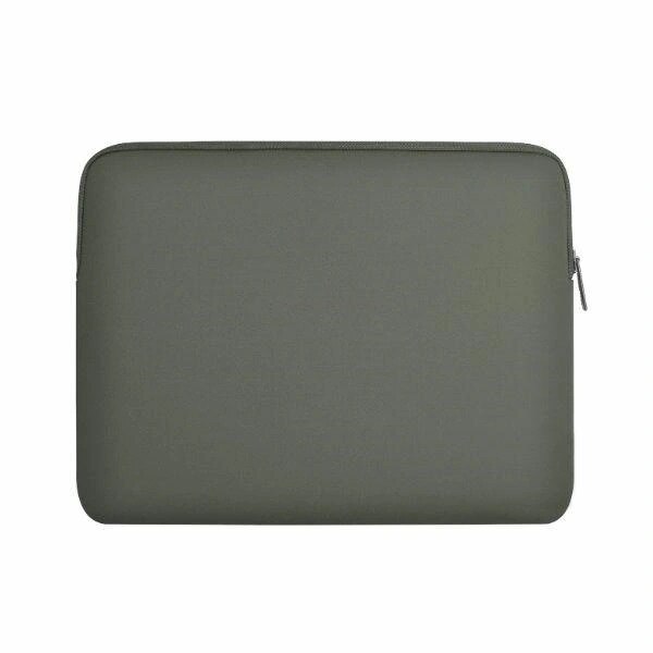 Geanta laptop UNIQ Cyprus, neopren, rezistenta la apa, verde, pentru laptop de pana la 14"