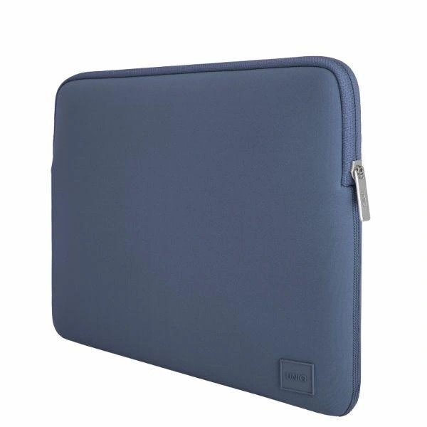 Geanta pentru laptop UNIQ Cyprus, neopren, impermeabila, albastru inchis, 14"