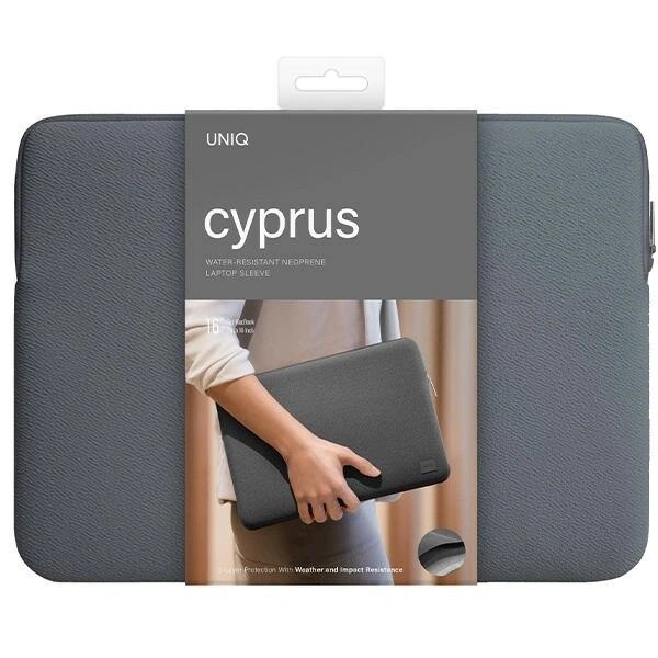 Husa pentru laptop UNIQ Cyprus, neopren, albastru inchis, 16"