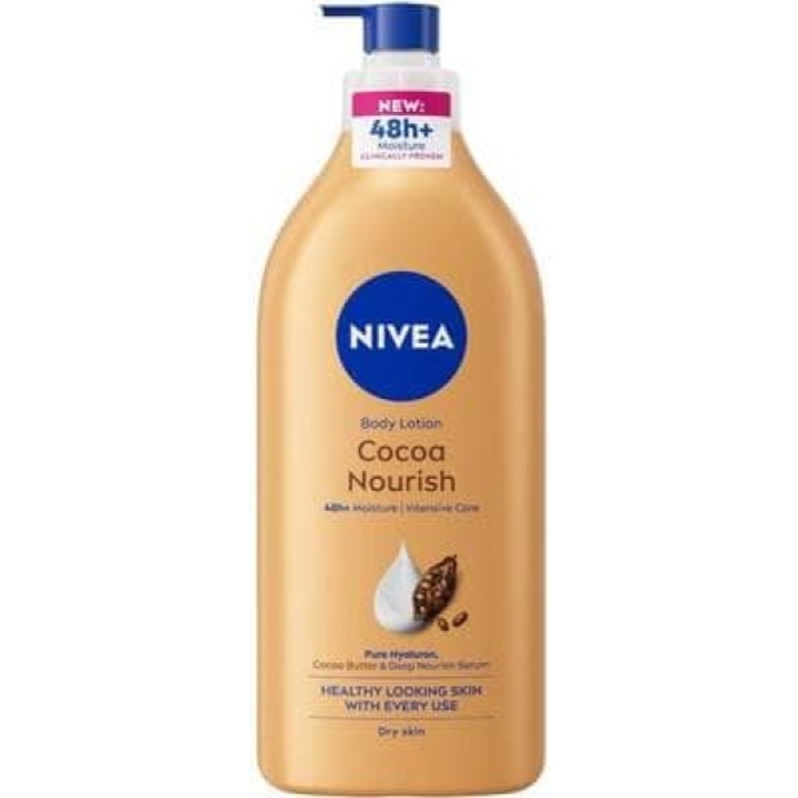 Unt de corp Nivea Cocoa Butter, 625 ml, cu hialuron, de cacao