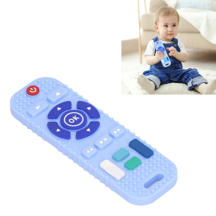 Jormftte fogzási játék, távirányító, szilikon, 14.5x4.5x1cm, kék