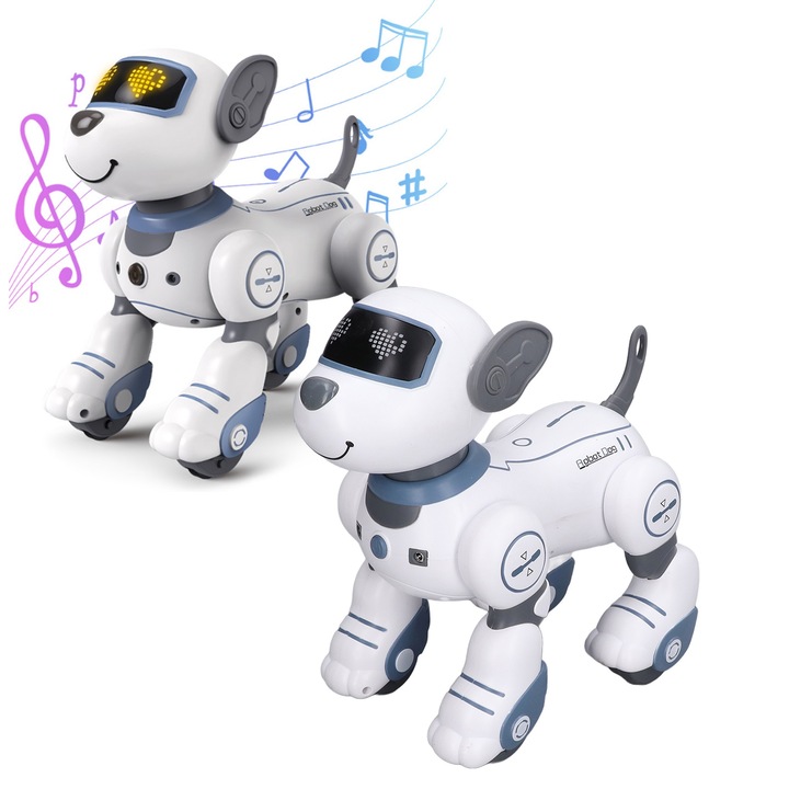 Távirányítós kutya gyerekeknek Okos RC táncoló kézenállásos robotkutya játék mutatványokkal, fénnyel, születésnapi ajándék