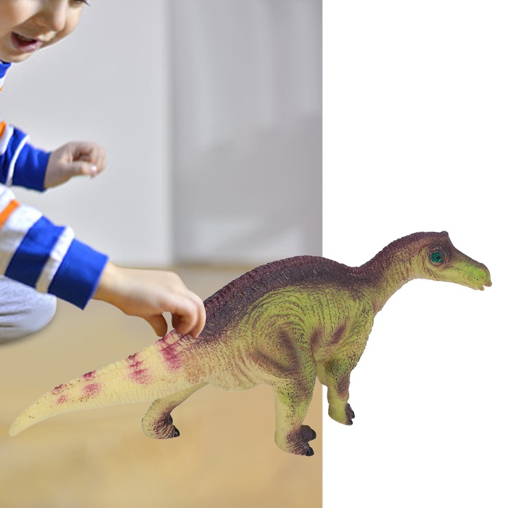 Maiasaura dinoszaurusz figura, Jormftte, PVC, kézzel festett, 3+ éves gyermekek számára