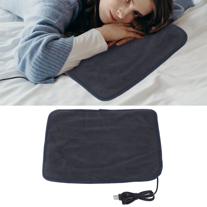 Jormftte elektromos fűtőpárna, 3 hőmérsékletfokozat, sötétszürke, 31x25.5cm