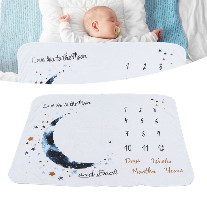 Havi takaró babáknak, puha, bőrbarát fotó háttér, keretes takaró újszülötteknek, fiúknak, lányoknak