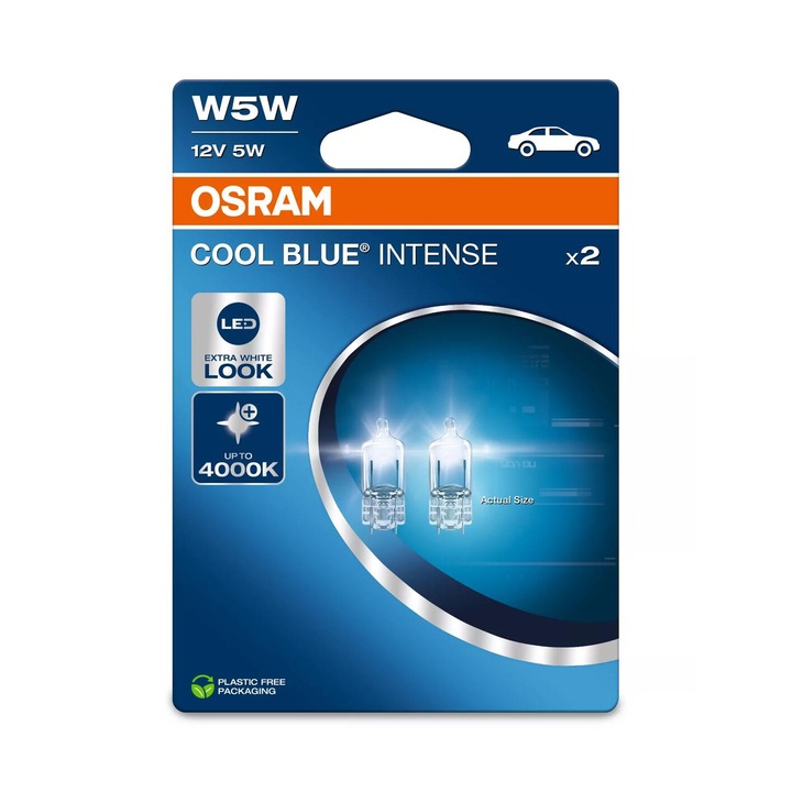 Izzó Osram Cool Blue Intense W5W 5W1 2V W2.1x9.5d szett 2 db 2825CBN2BL