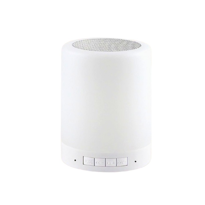 Lampa de veghe smart LED, music player, mai multe culori, touch control, handsfree, o boxa portabil all in one