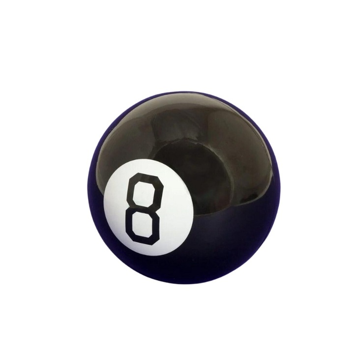 Магическа топка Mindblower, Magic 8 Ball, 10CM, Черен/Бял, Разклатете, за да получите отговора, 20 отговора на английски