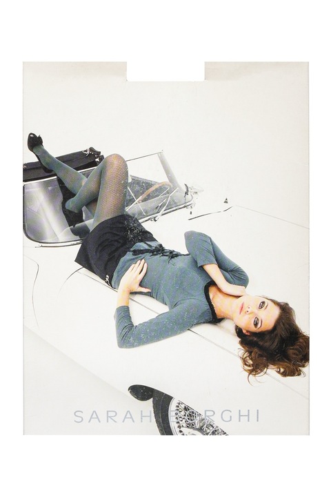 Dres din microfibra 3D, model grafic, Sarah Borghi Mirella 50 DEN, Verde