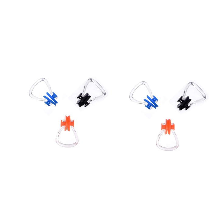 Set 6 clips pentru nas, KUNXIUJ, silicon, multicolor, 3.5x2.6cm