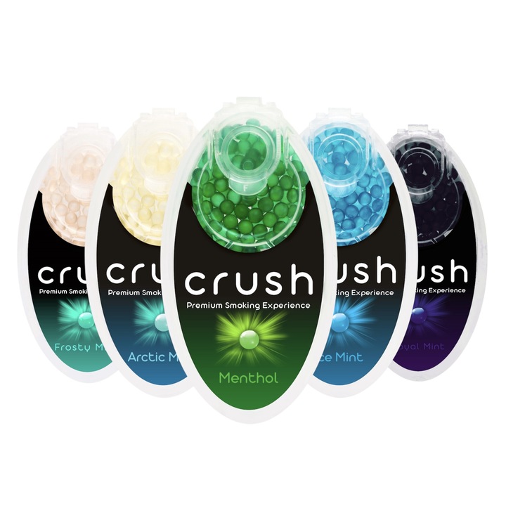 Ароматни капсули за цигари CRUSH Mint Fusion, Ментолови, Комплект 10 x 100 броя