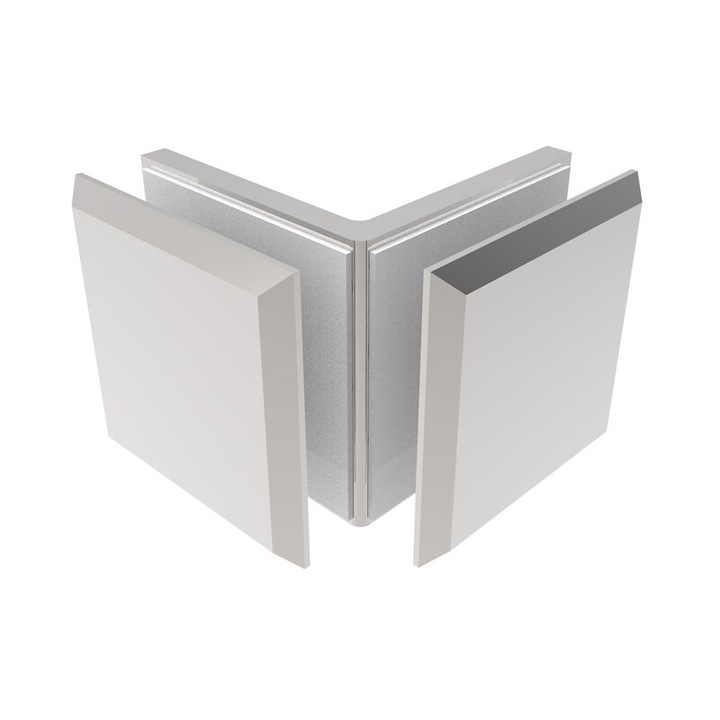 Suport sticla Coltar 45X45X20 Perete - Sticla 90 Grade Pentru sticla 8-10 Zamak Polisat