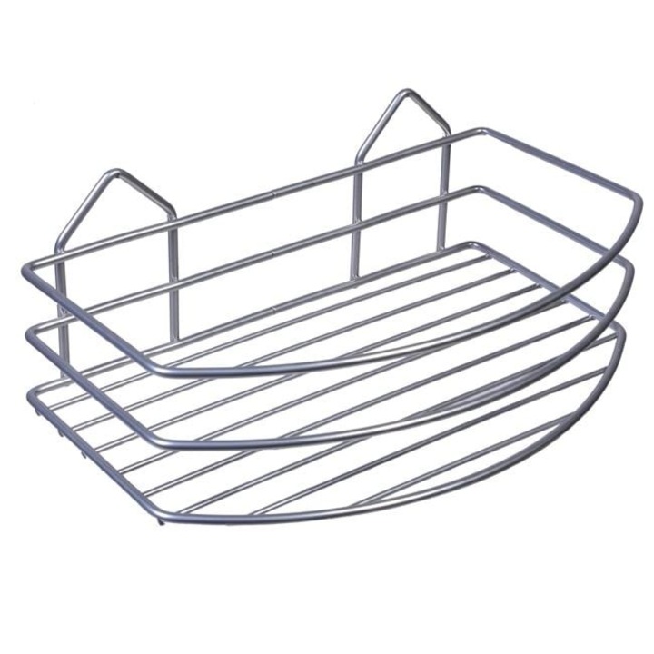 Antbro® fém fürdőszobai polc 2 csavarral és 2 tiplivel, 24x15x7cm