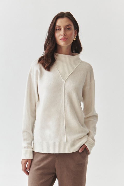 Tatuum, Pulover lejer din amestec de lana, Alb murdar