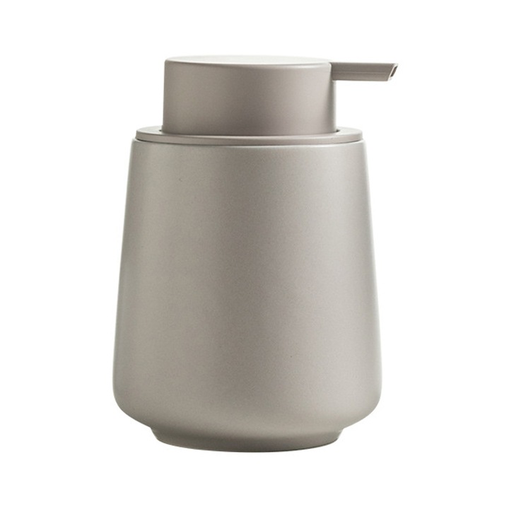 Керамичен дозатор за сапун, 340ML, сив, за баня и кухня