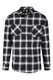 Urban Classics, Camasa cu model in carouri si buzunare aplicate, Alb, Negru, M