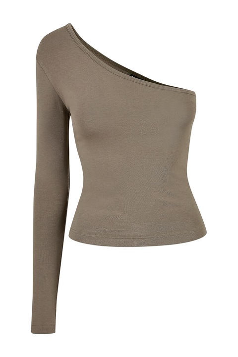 Urban Classics, Bluza cu decolteu pe un umar, Verde feriga