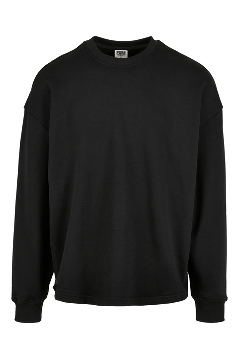 Urban Classics, Bluza de trening din bumbac organic, Negru stins