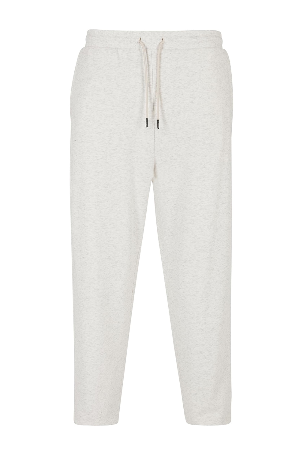 Urban Classics, Pantaloni de trening din amestec de bumbac cu croiala conica, Gri deschis melange, 2XL