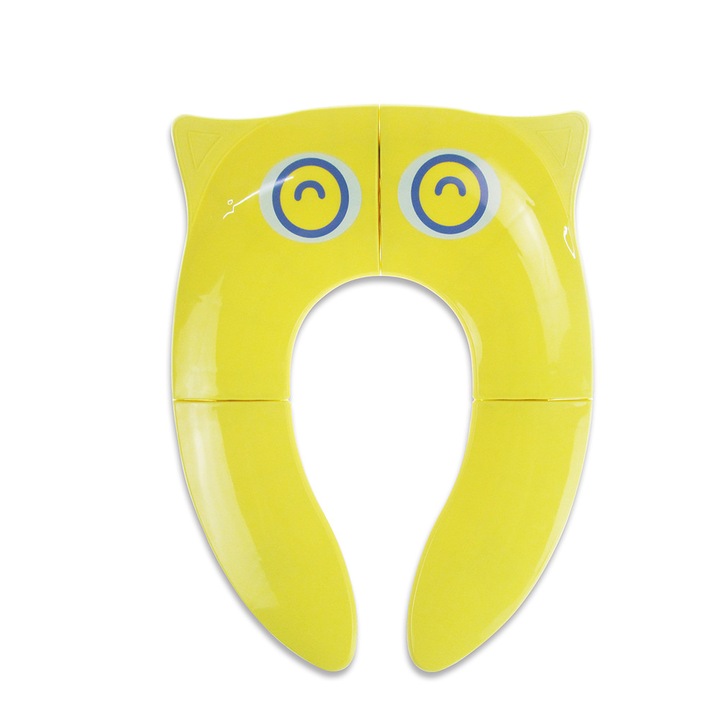 Scaun antrenament toaleta pliabil silicon antiderapant, portabil, 13.5x11x1cm, 7x6x2cm