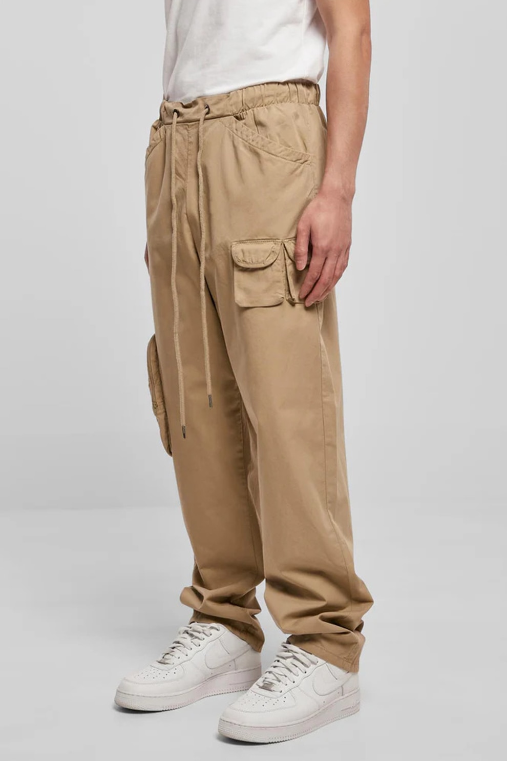 Urban Classics, Pantaloni cargo din bumbac, Camel, 30