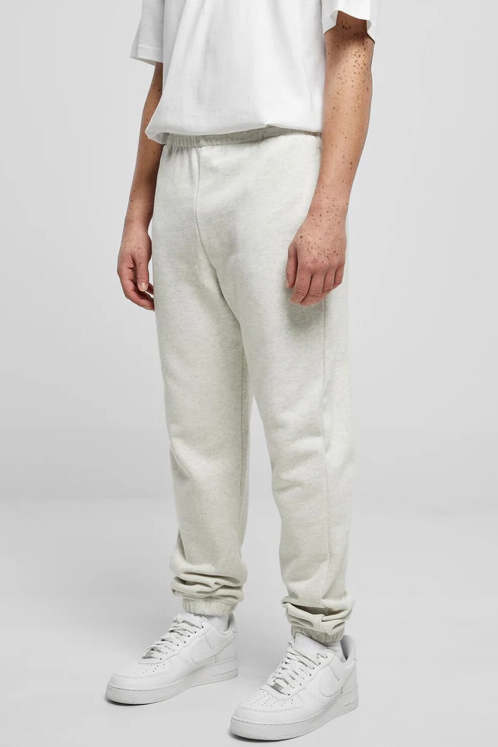 Urban Classics, Pantaloni de trening din bumbac cu banda elastica, Gri deschis, XS