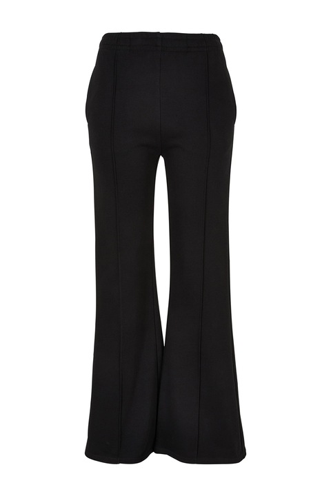 Urban Classics, Pantaloni din amestec de bumbac cu croiala bootcut, Negru, 2XL