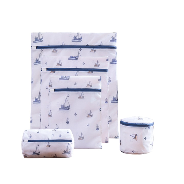 Комплект от 4 големи мрежести торби за пране за деликатно бельо, многоцветни