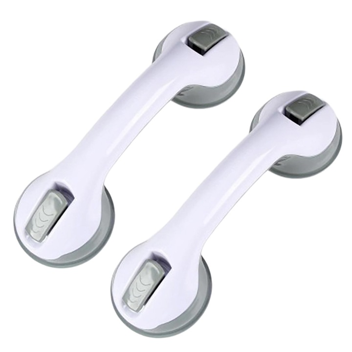 Set 2 Manere de Siguranta pentru Baie, Tovbmup, Prindere cu Ventuza, Non-Alunecare, 30x9x8 cm