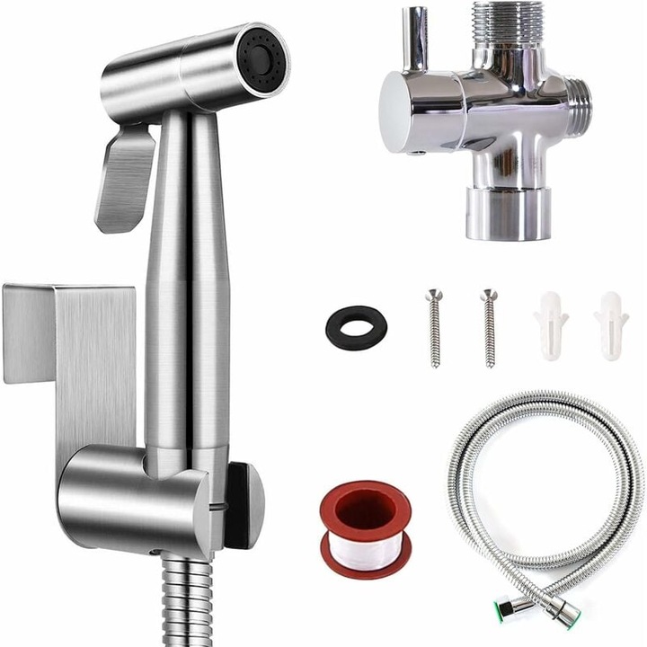 Pulverizator bideu, Enforose, furtun rezistent la explozie, instalare pe rezervor sau perete, dimensiune conexiune G 1/2