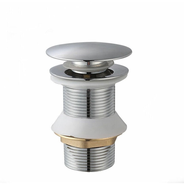 Сифон за мивка за баня, Enforose, хромиран инокс, дизайн без течове, 1 1/4 връзка