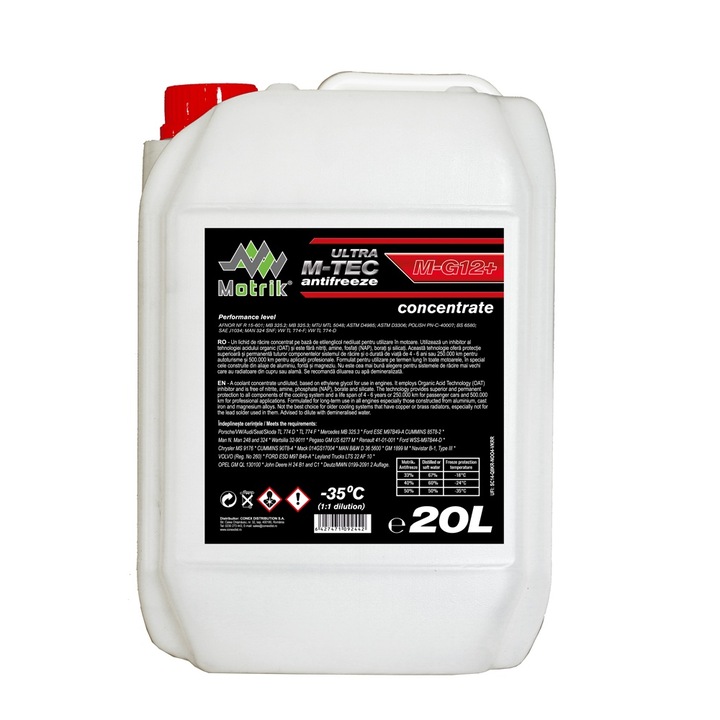 Концентриран антифриз Motrik ultra M-TEC G12+ 20L