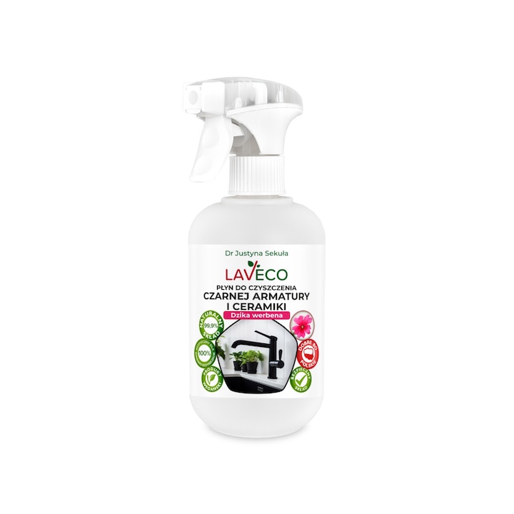 LavEco Fekete szerelvények és biokerámiák tisztítására, 100% természetes, vad verbéna, 500 ml