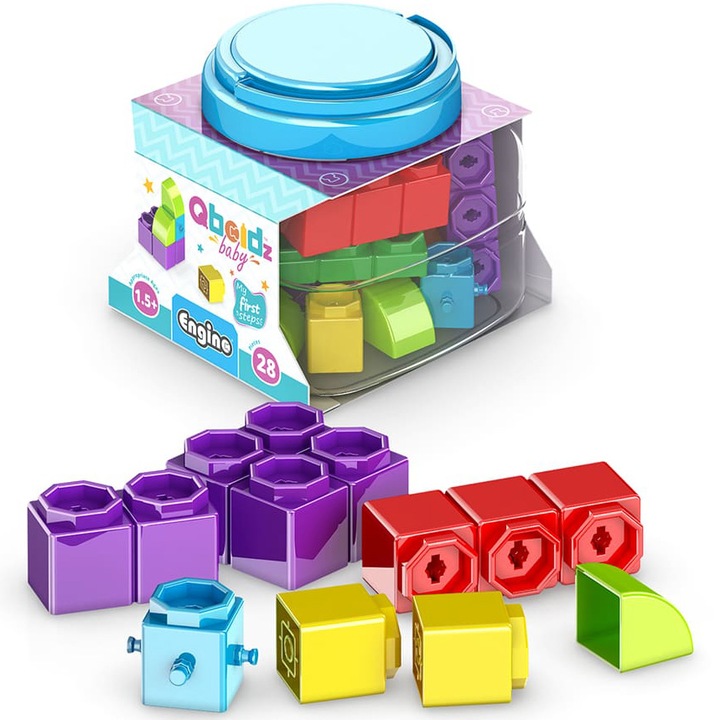 Конструктор Engino - Baby Qboidz: Първи стъпки