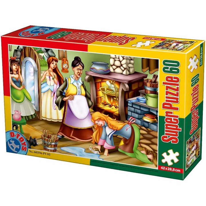 Puzzle D-Toys - Basme: Cenusareasa, 60 piese