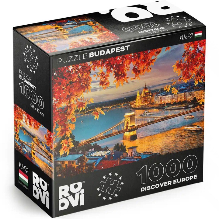 Пъзел ROOVI - Discover Europe: Будапеща, Унгария, 1000 части