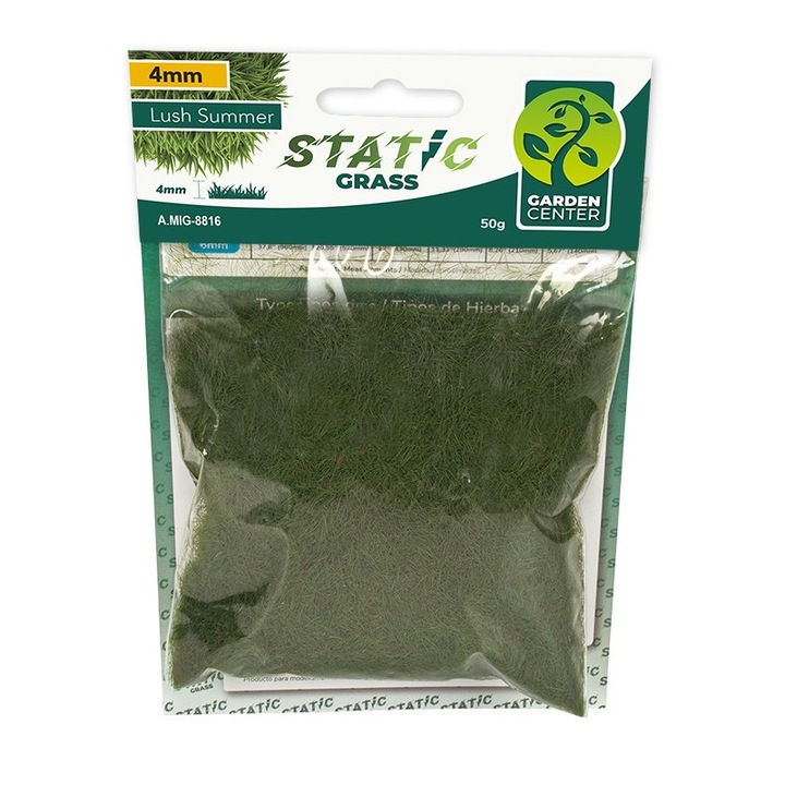 Statikus fű diorámákhoz A.Mig 8815 Statikus fű, Buja nyár, 4 mm 50gr MIG 8816
